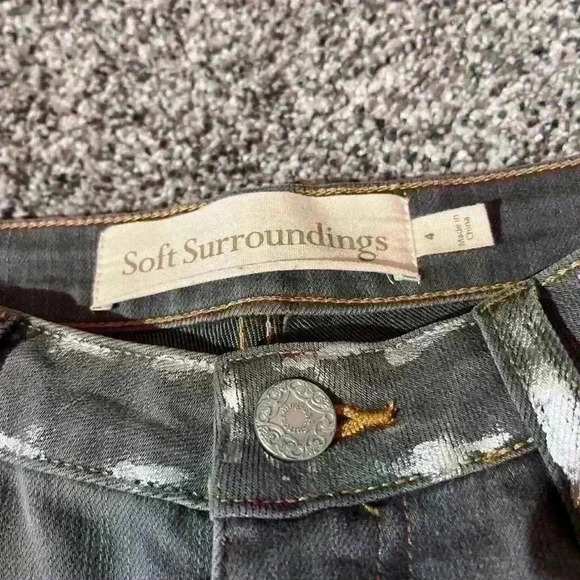 Soft Surroundings Ultimate Denim High-rise Foil Skinny Jeans Size 4 Gray - Picture 4 of 11
